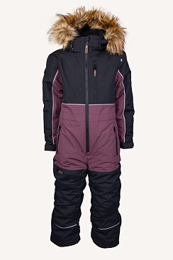 VINTEROVERALL FODRAD LILA SVART