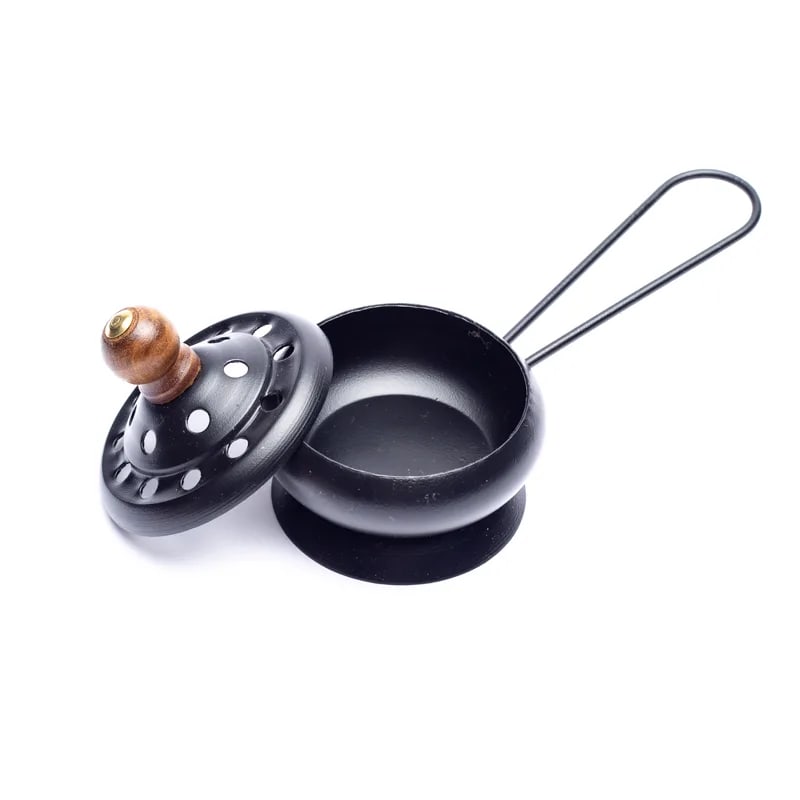 Iron incense burner with handle  ±7.5 cm - 3