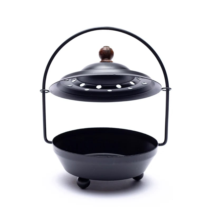 Iron incense burner with swing handle ±13cm - 2