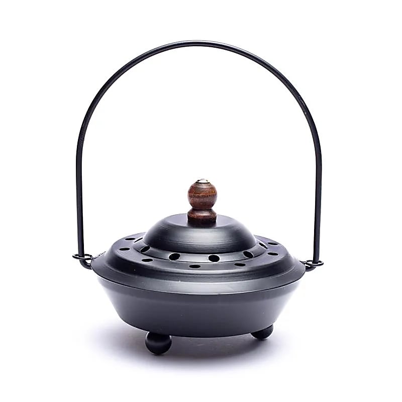 Iron incense burner with swing handle ±13cm