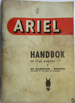 1939-1949 Ariel 1-cyl modeller Handbok svensk