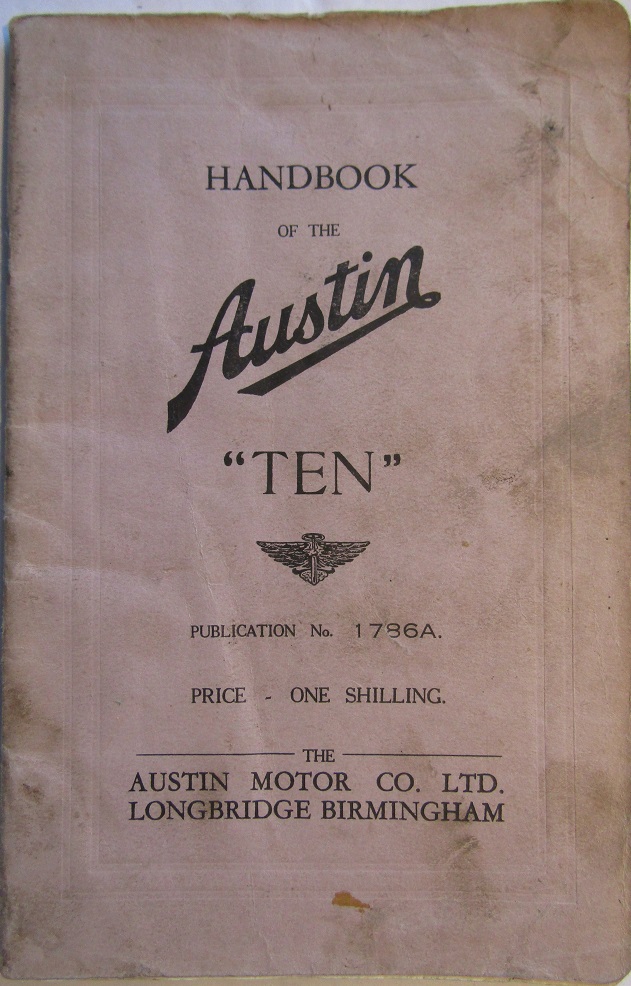 1939 Austin Ten Handbook