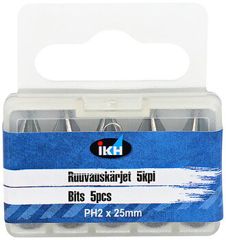 Skruvbits 5st 25mm PH2 färgring