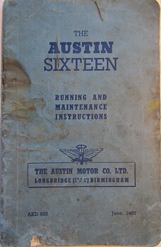 1946-1948 Austin Sixteen Running and Maintenance Instructions