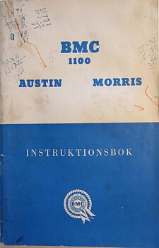 1965 BMC Austin Morris 1100 Instruktionsbok svensk
