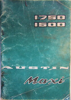 1971 Austin Maxi 1750 1500 Instruktionsbok