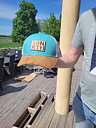 Fiftynine trucker cap turqouise/white and brown suede brim