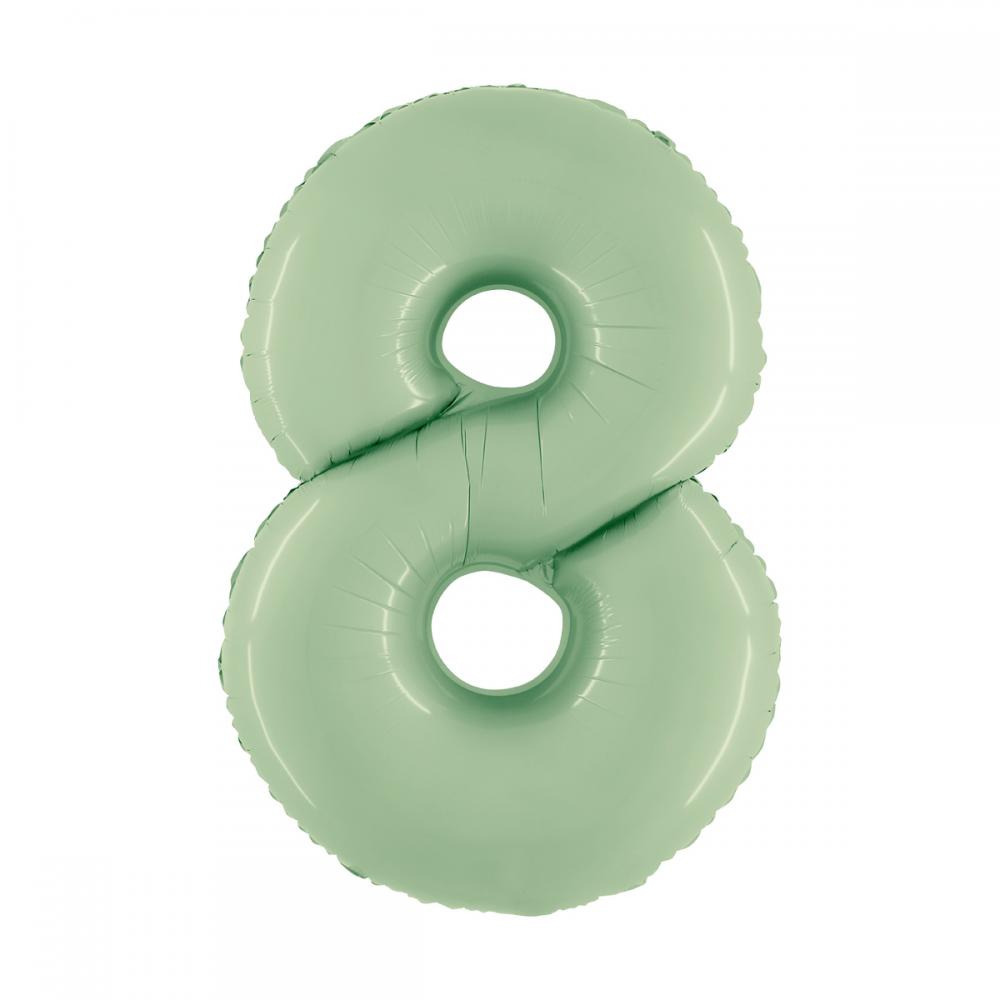 Sifferballonger Satin Olive Grön 100 cm  - 9