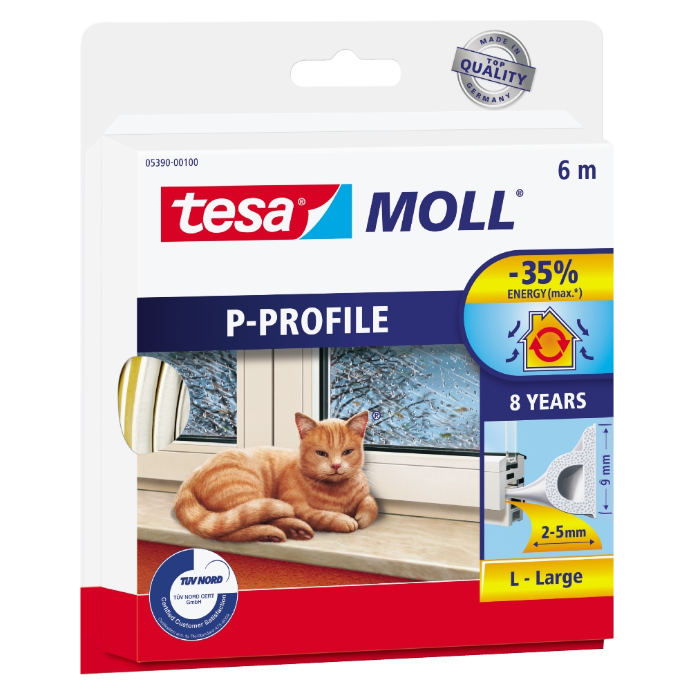 Tätlist p-list vit 6m Tesa