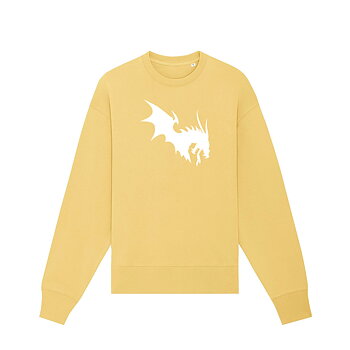 NärCon White Dragon Boxy Sweater Jojoba Yellow