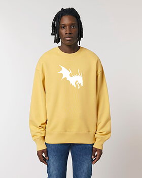 NärCon White Dragon Boxy Sweater Jojoba Yellow