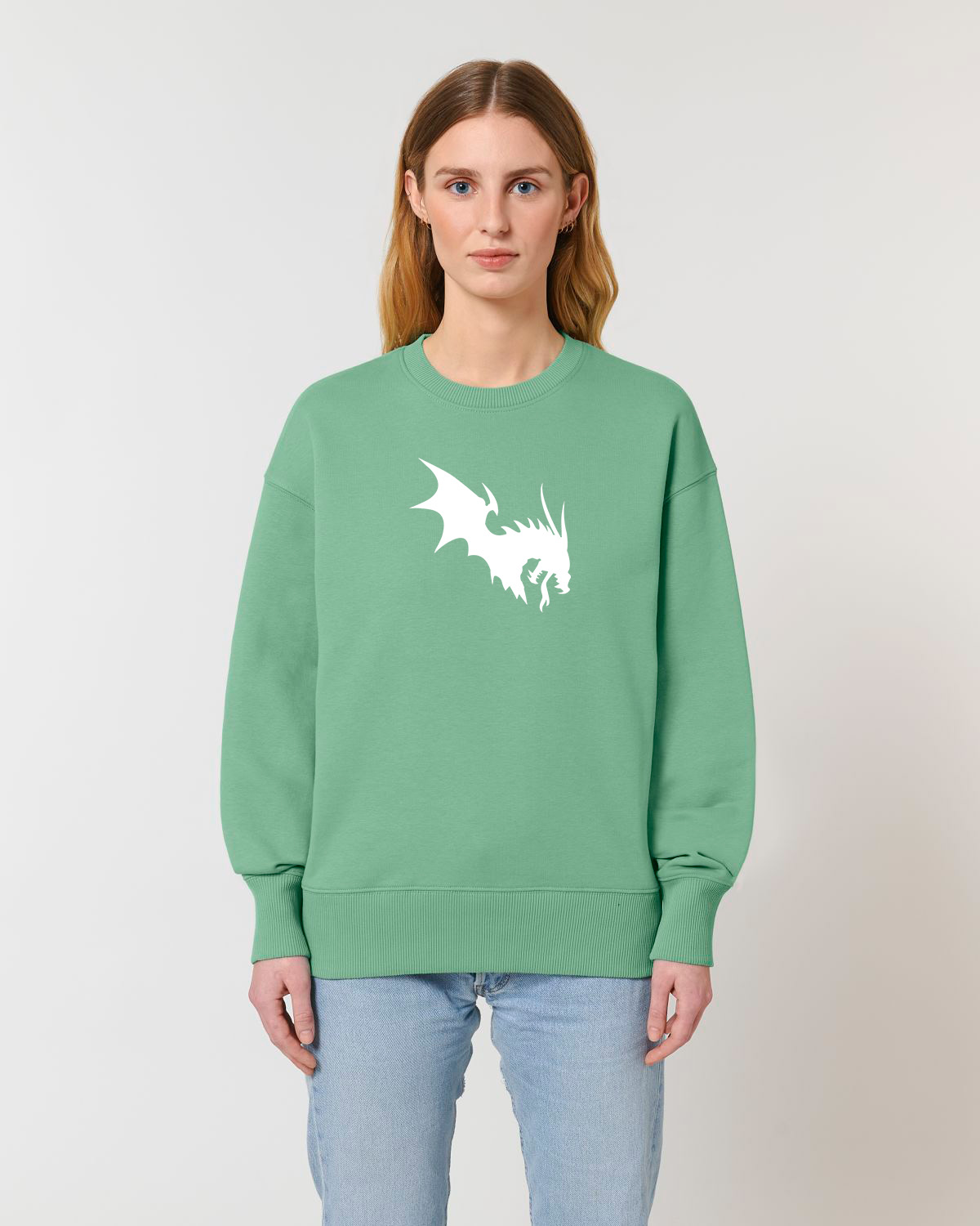 NärCon White Dragon Boxy Sweater Mint - 2