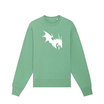 NärCon White Dragon Boxy Sweater Mint
