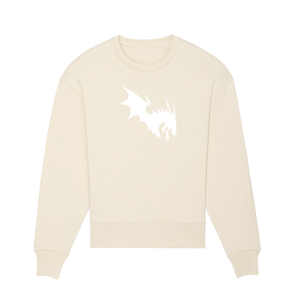 NärCon White Dragon Boxy Sweater Natural Raw