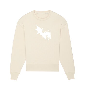 NärCon White Dragon Boxy Sweater Natural Raw