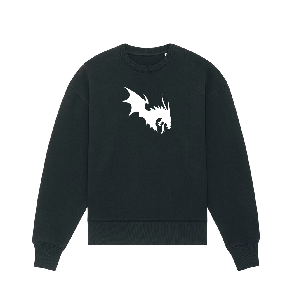 NärCon White Dragon Boxy Sweater Black