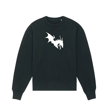 NärCon White Dragon Boxy Sweater Black