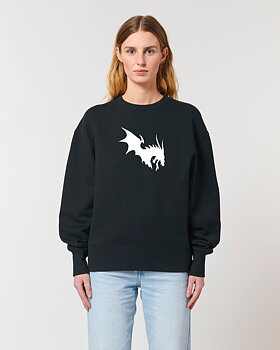 NärCon White Dragon Boxy Sweater Black