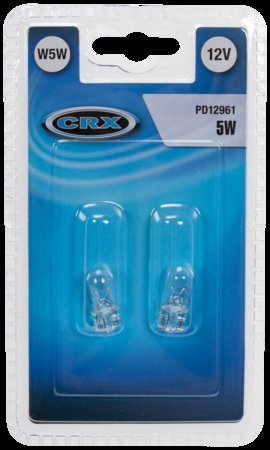 Glödlampa T10 W5W 12V glas 2st - 2