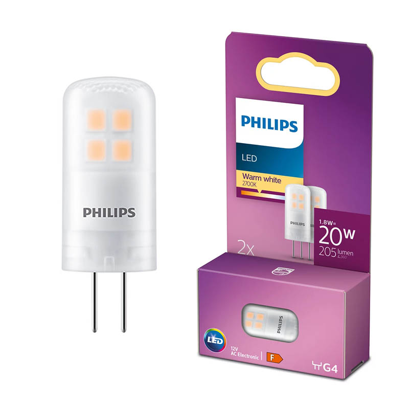 Philips Led kapsel 1,8W (20w) G4 2-pack