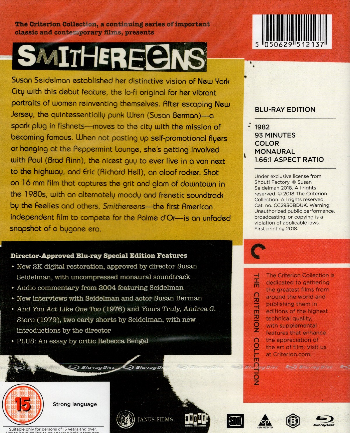 Smithereens (Criterion Collection) (ej svensk text) (Blu-ray) - 2