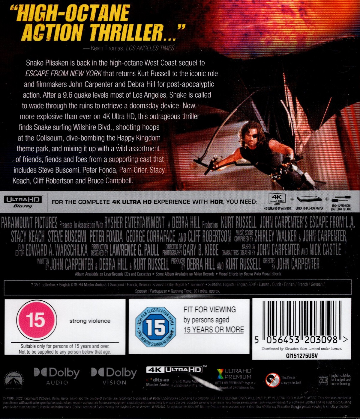Escape From L.A. (ej svensk text) (4 K Ultra HD) - 2