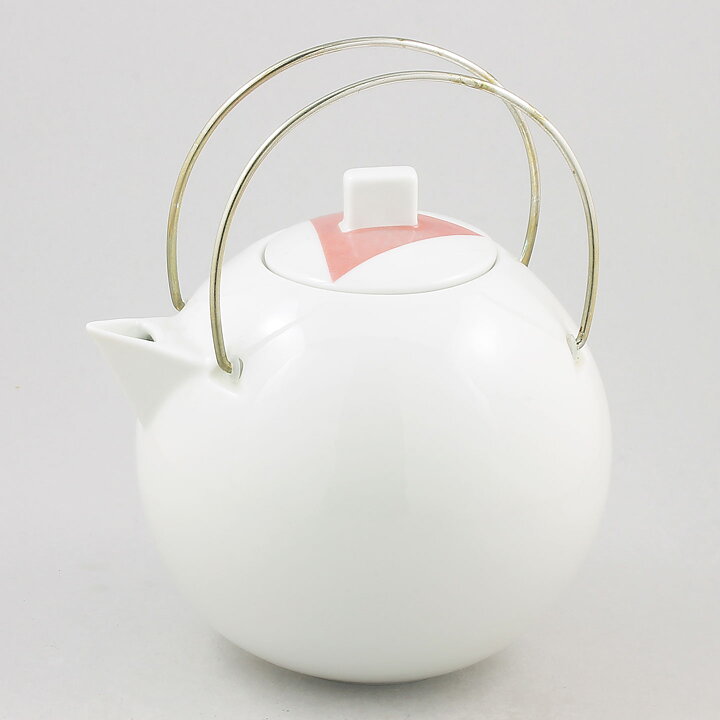 ゲスタ グラフス  一点もの！ぷっくりしたホワイトのティーポット   Teapot  1982年 (20cm)