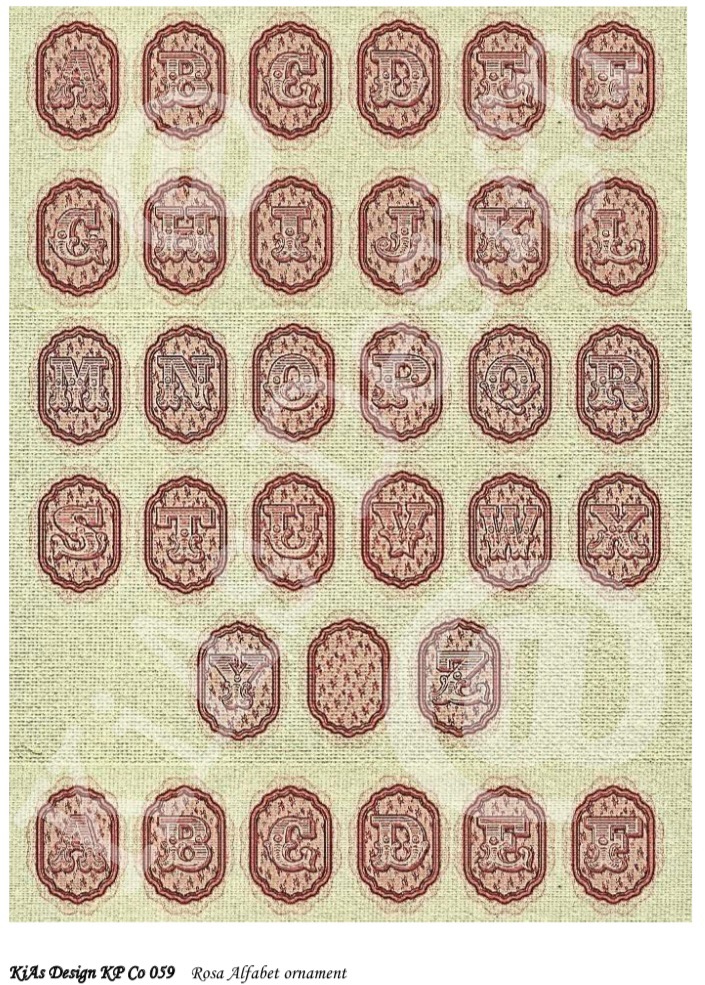KiAs Design KPCo 059 -Rosa Alfabet ornament 
