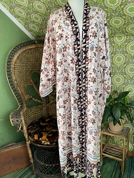 kimono dusty pink  lång 
