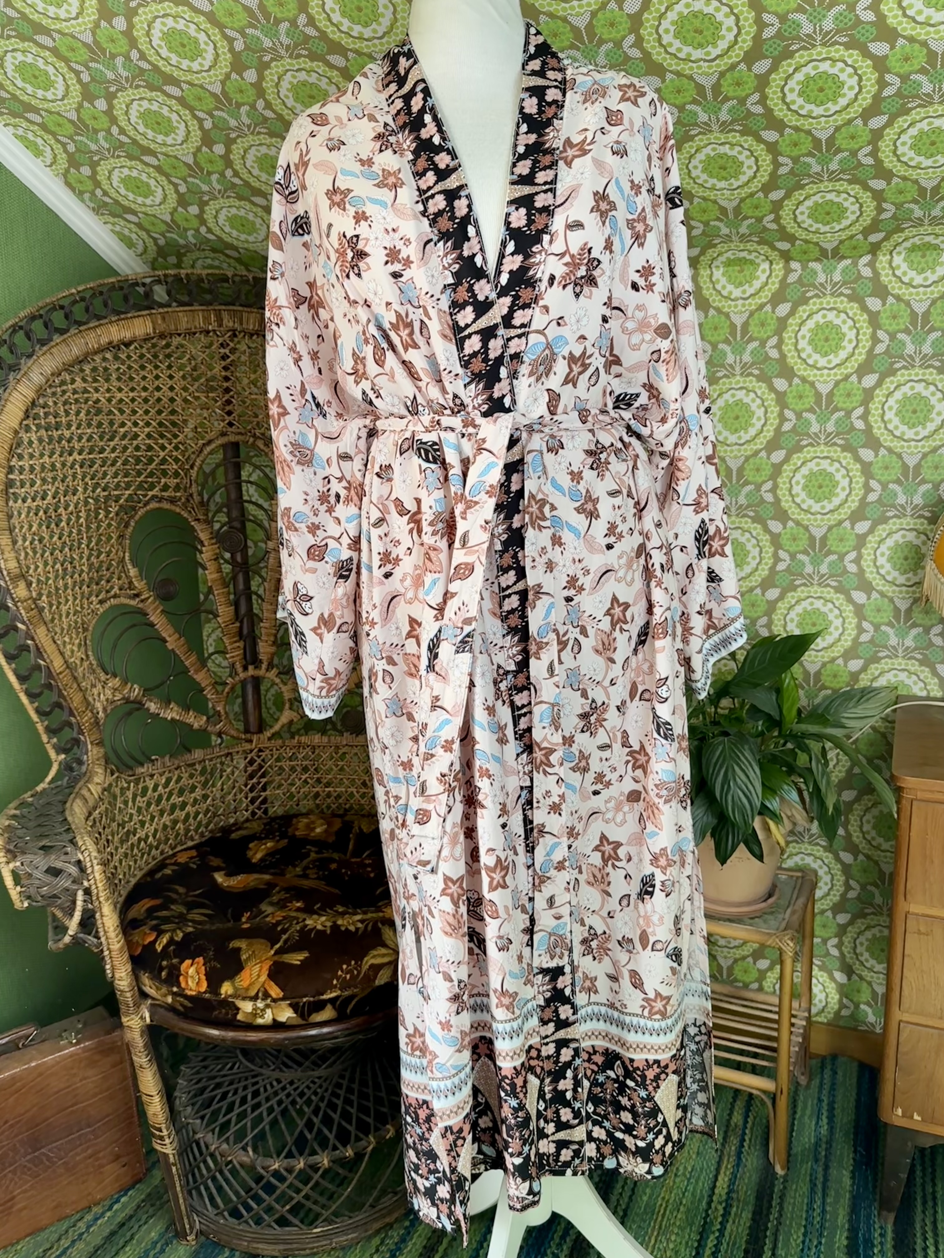 kimono dusty pink  lång  - 8