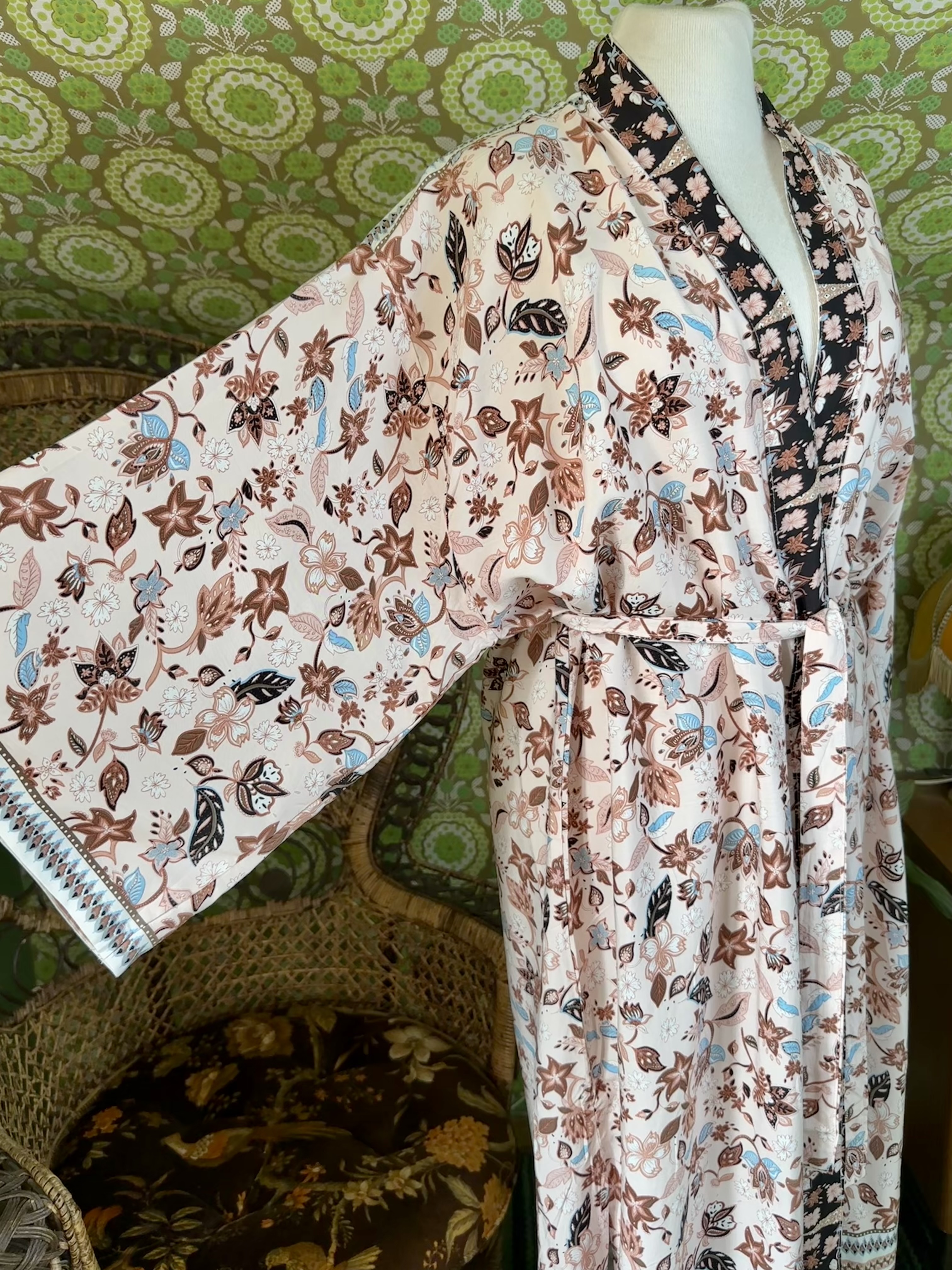 kimono dusty pink  lång  - 7