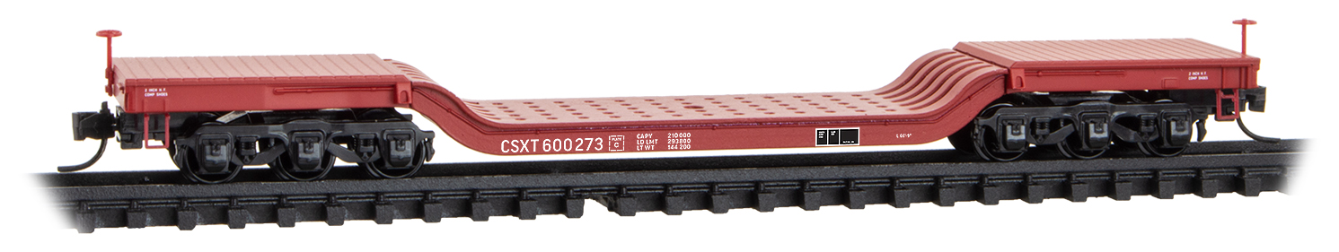 Hwght depressed flat car, CSX #600273