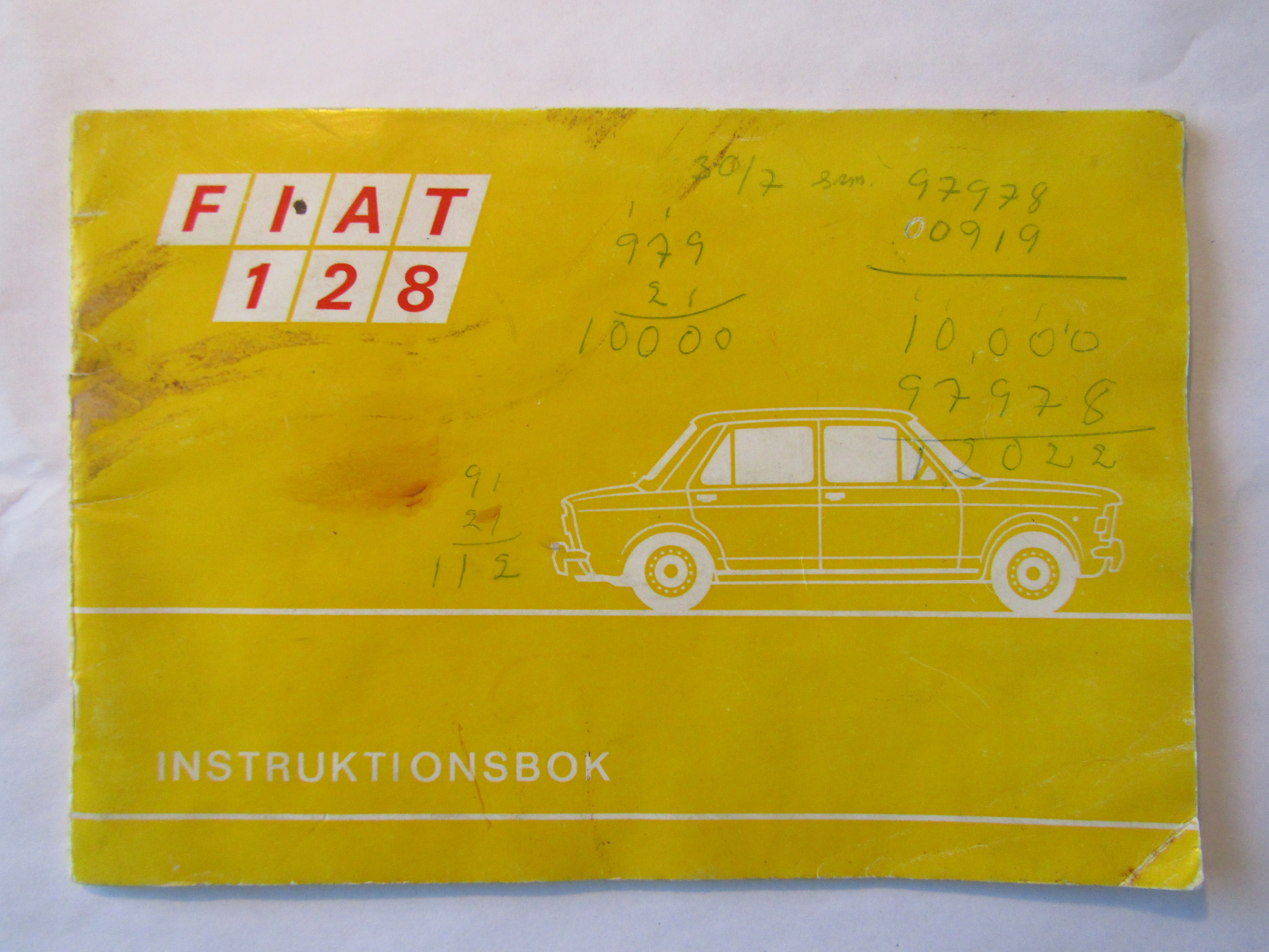 1972 Fiat 128 instruktionsbok svensk