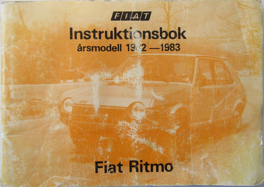 1982-1983 Fiat Ritmo instruktionsbok