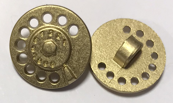 Knapp Telefon Snurra Guld 15