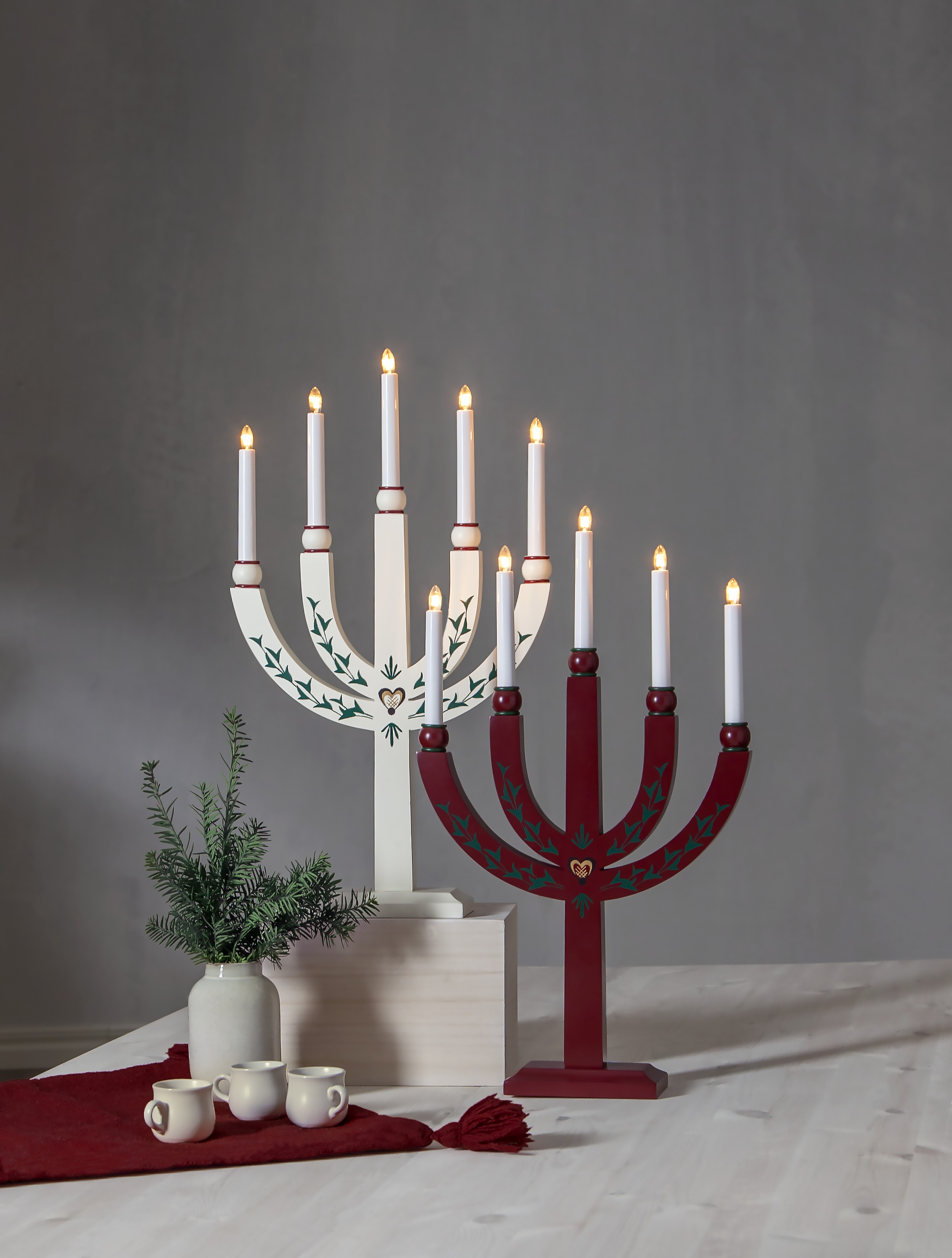 Candle holder - Advent candle holder - Sundborn - White - 5