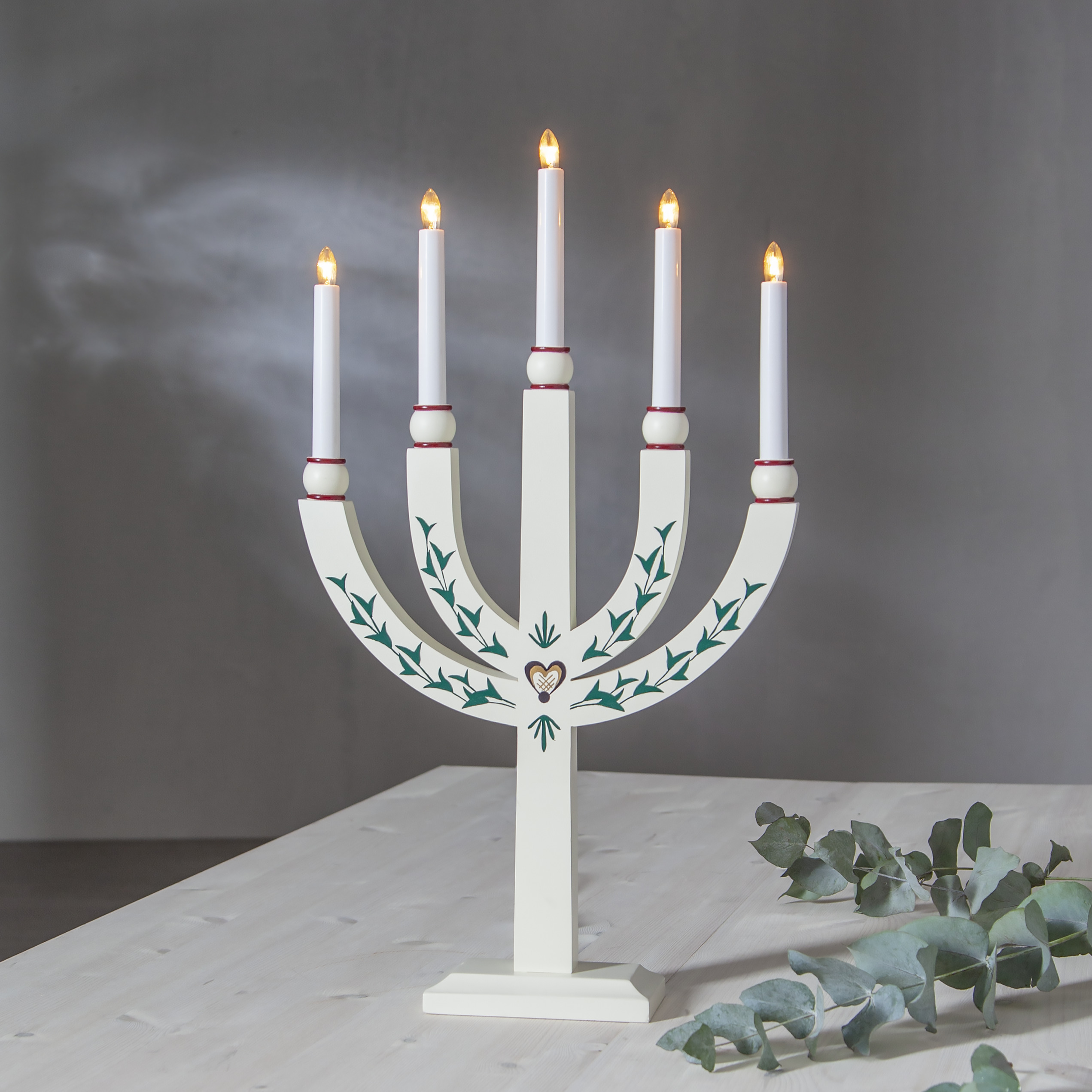 Candle holder - Advent candle holder - Sundborn - White - 2