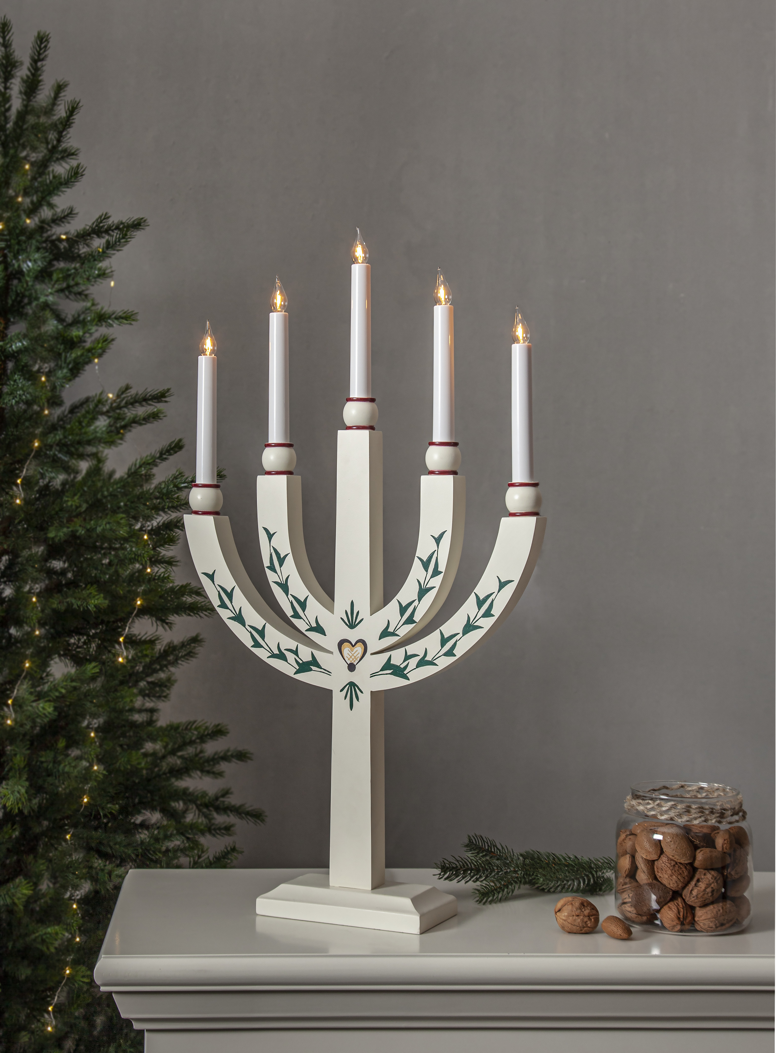 Candle holder - Advent candle holder - Sundborn - White - 7