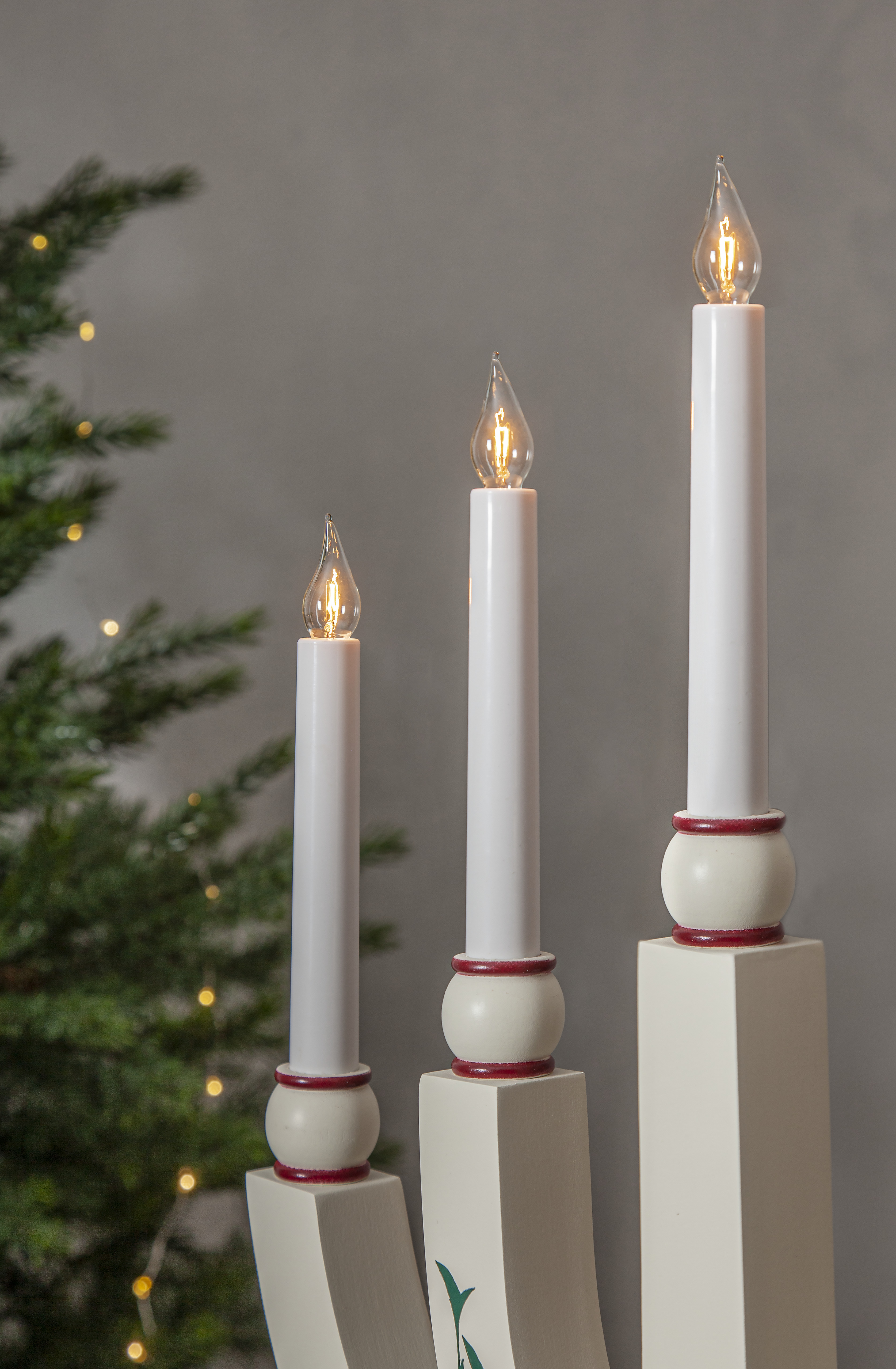 Candle holder - Advent candle holder - Sundborn - White - 8