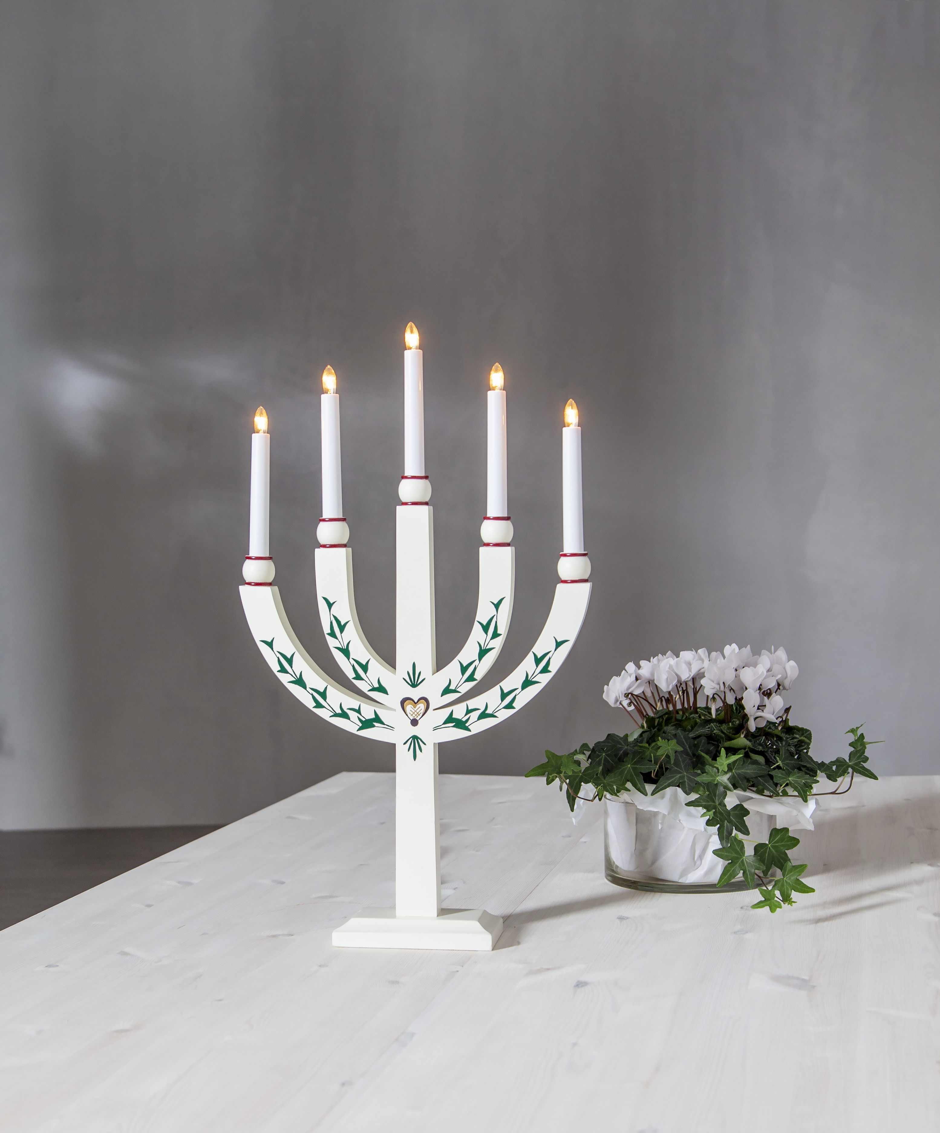 Candle holder - Advent candle holder - Sundborn - White - 3