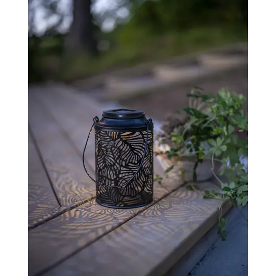 Solar lantern - Black - 17x11.5 cm - 4