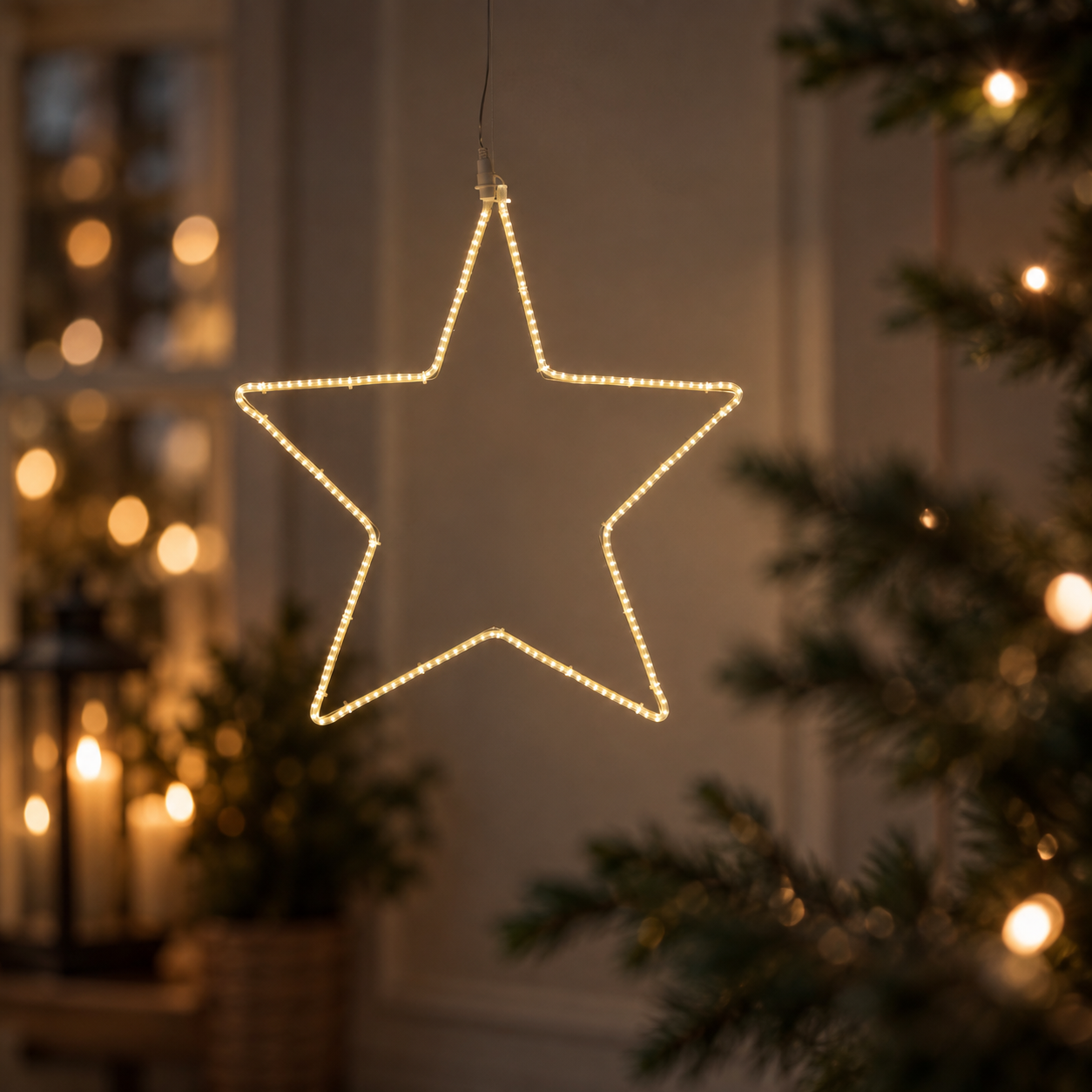 Outdoor decoration - Silhouette - Star - 52x56 cm