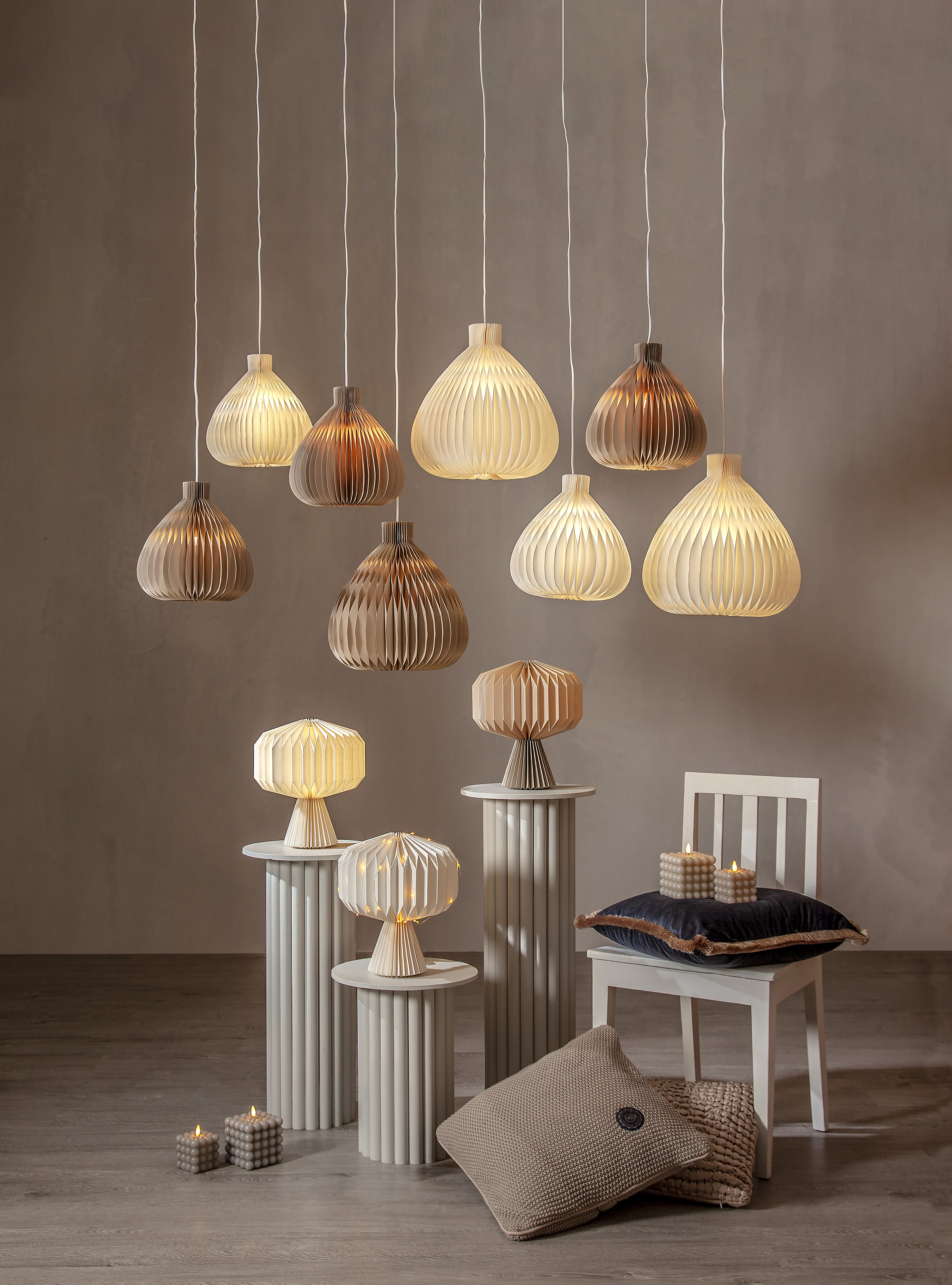 Bordsdekoration - Honeycomb - 33x30 cm - Beige - 3