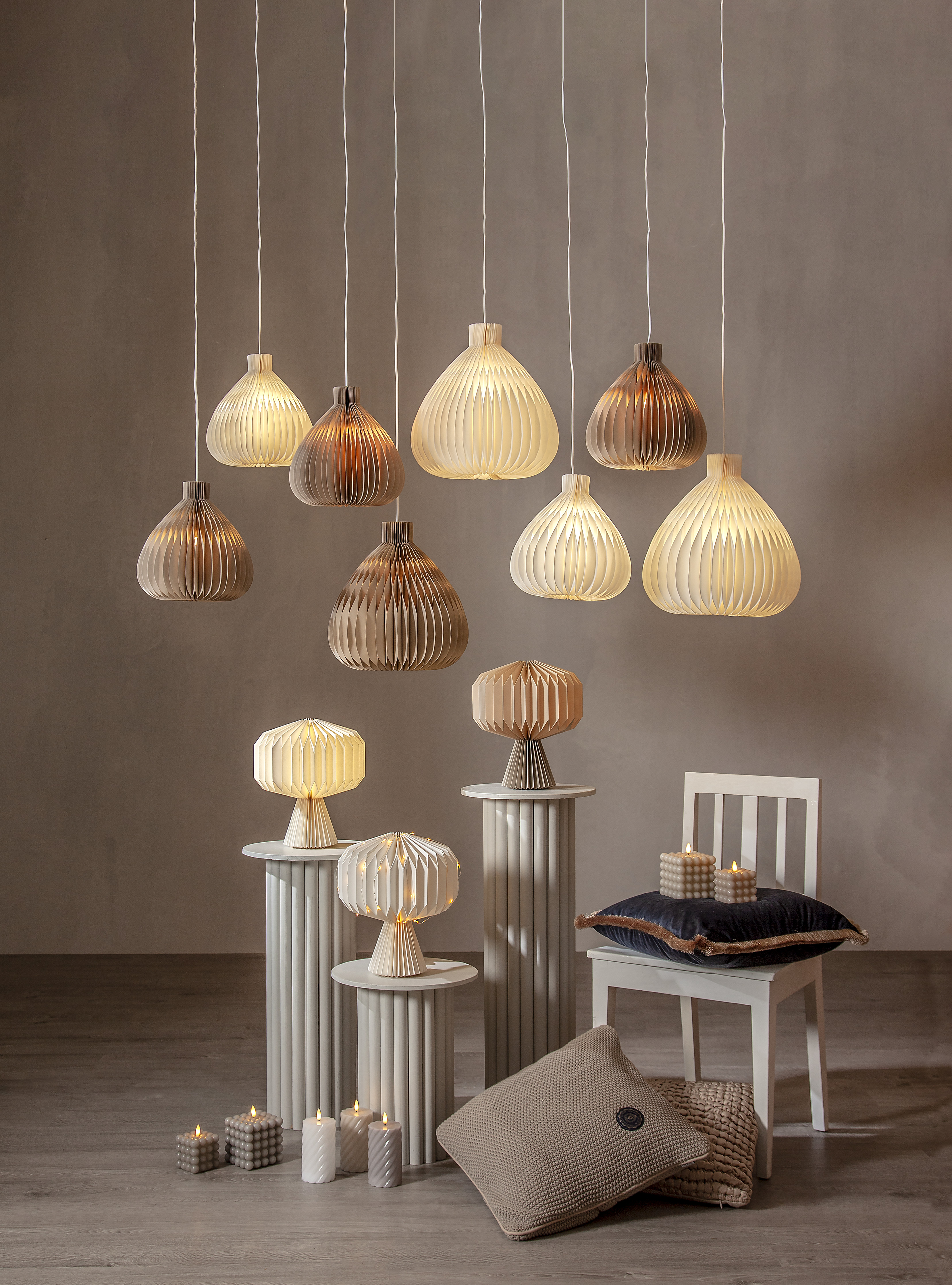 Hanging decoration - Honeycomb - 30x28 cm - Beige - 4