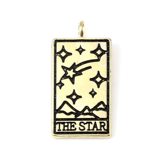 Charm  Tarot The star, Gold