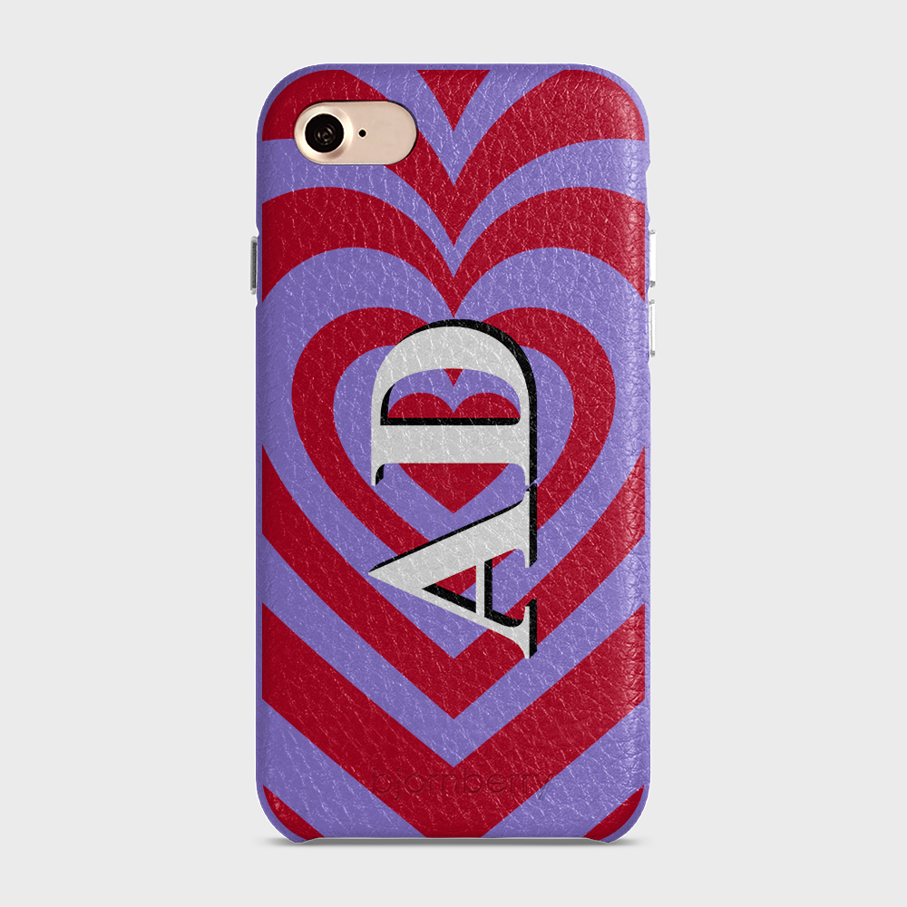 iPhone 7/8/SE (2022/2020) Personalised Leather Case - Hypnotic Heart - 5