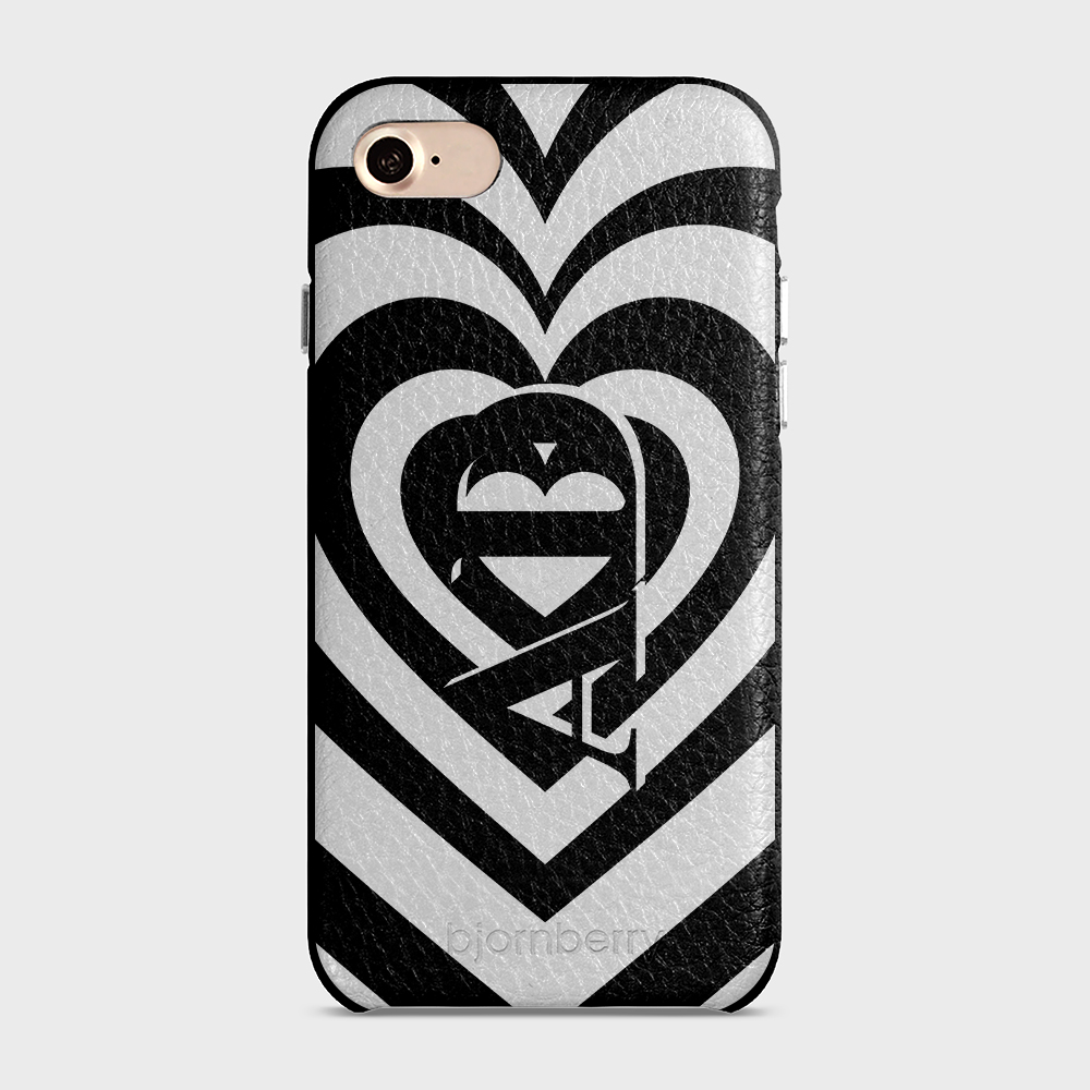 iPhone 7/8/SE (2022/2020) Personalised Leather Case - Hypnotic Heart - 12