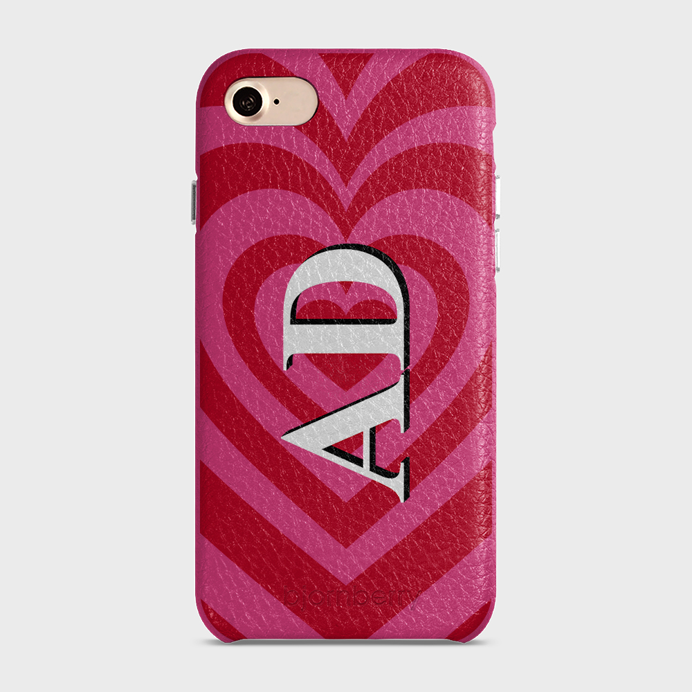 iPhone 7/8/SE (2022/2020) Personalised Leather Case - Hypnotic Heart - 2
