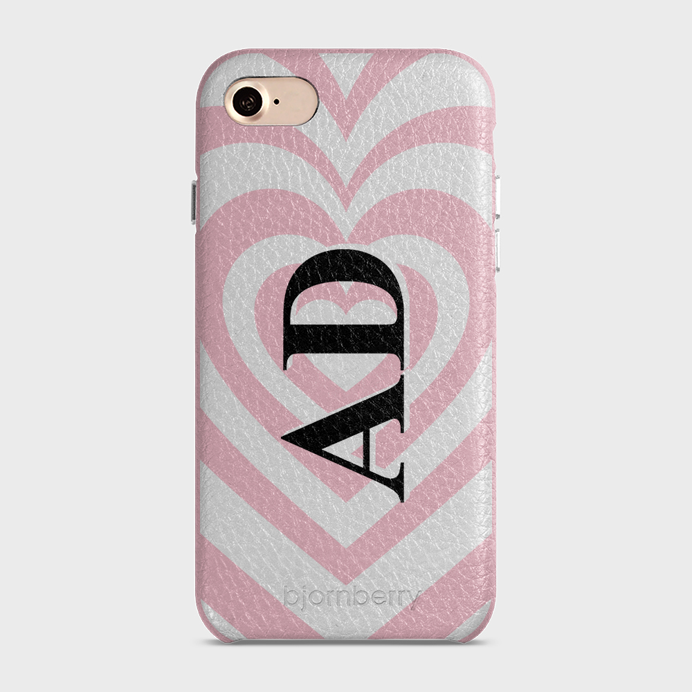 iPhone 7/8/SE (2022/2020) Personalised Leather Case - Hypnotic Heart - 11