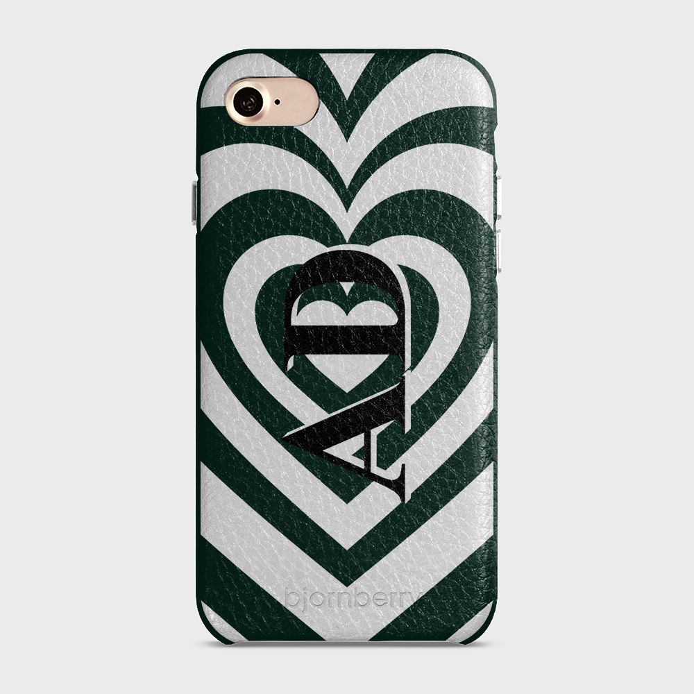 iPhone 7/8/SE (2022/2020) Personalised Leather Case - Hypnotic Heart - 9